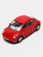 Красный металлическая машинка Kinsmart "Volkswagen Beetle New", 1:32 KT5028D