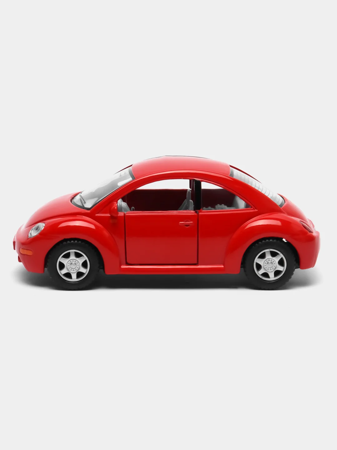 Красный металлическая машинка Kinsmart "Volkswagen Beetle New", 1:32 KT5028D