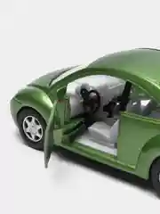 Желтый металлическая машинка Kinsmart "Volkswagen Beetle New", 1:32 KT5028D