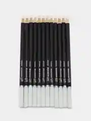 Карандаши художественные BRAUBERG ART CLASSIC, белые, мягкий грифель, 3,3 мм, 12 штук