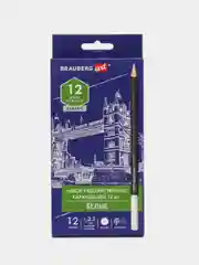 Карандаши художественные BRAUBERG ART CLASSIC, белые, мягкий грифель, 3,3 мм, 12 штук