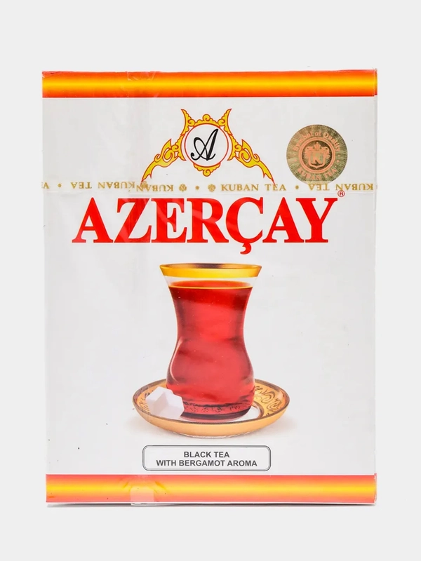 Чай АЗЕРЧАЙ, черный, с ароматом бергамота, листовой, 100 г