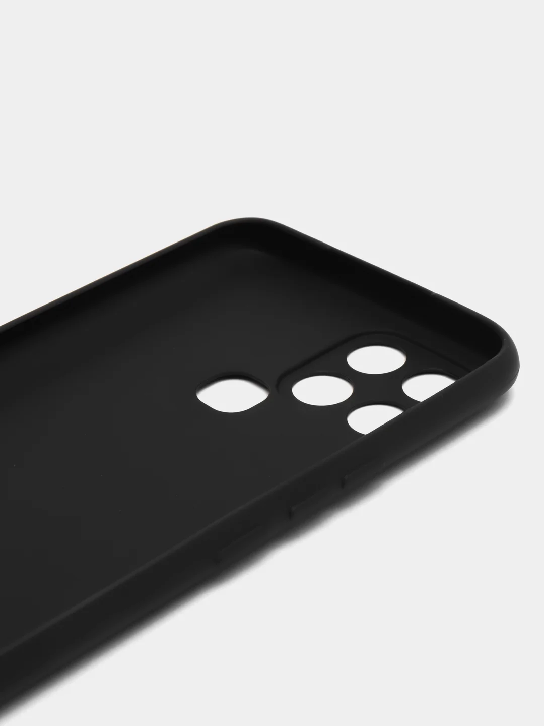 Чехол для Infinix Smart 6 силиконовый, черный, матовый, с защитой камеры