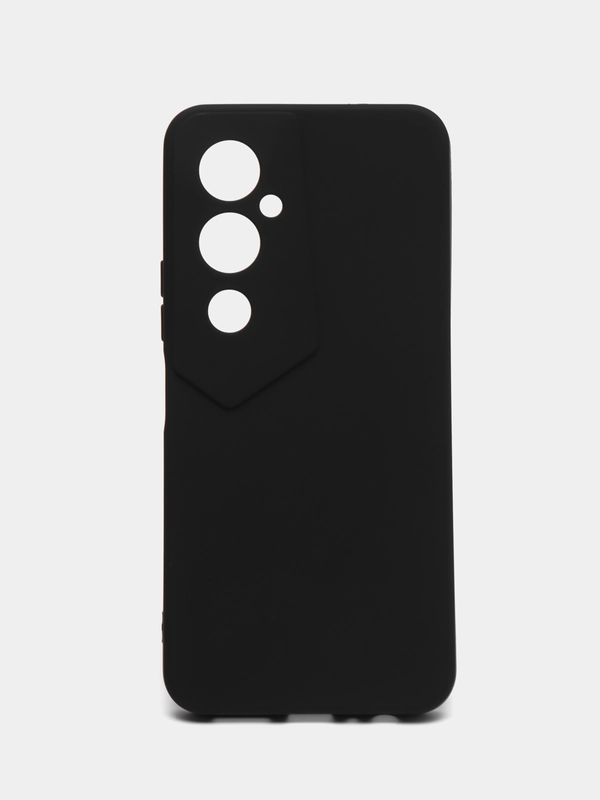 Чехол силиконовый для TECNO Pova 4 Pro, черный, матовый, с защитой камеры