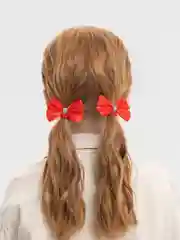 Красный бантики для волос, на резинке