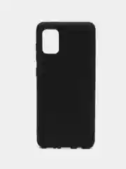 Черный силиконовый чехол для Samsung A31, однотонный