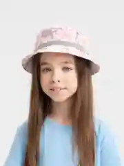 Коралловый меланж шляпка для девочки, летняя