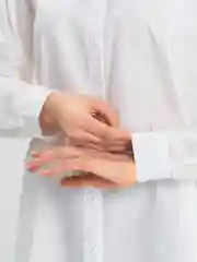 Молочный рубашка женская с длинным рукавом, оверсайз