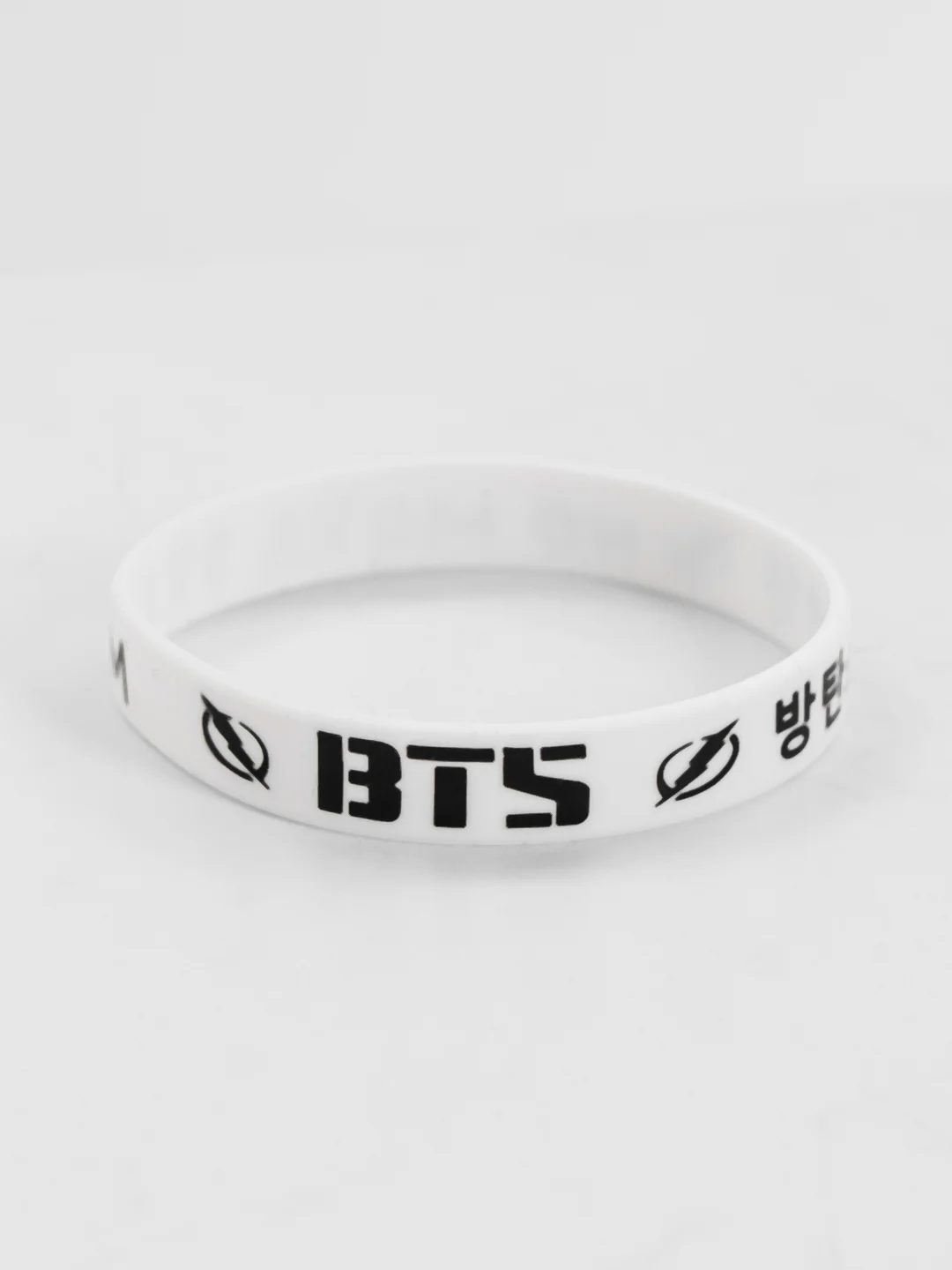 Белый браслет резиновый K-POP "BTS"