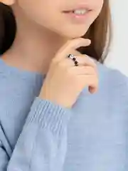 Голубой колечко из бисера