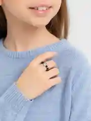 Голубой колечко из бисера