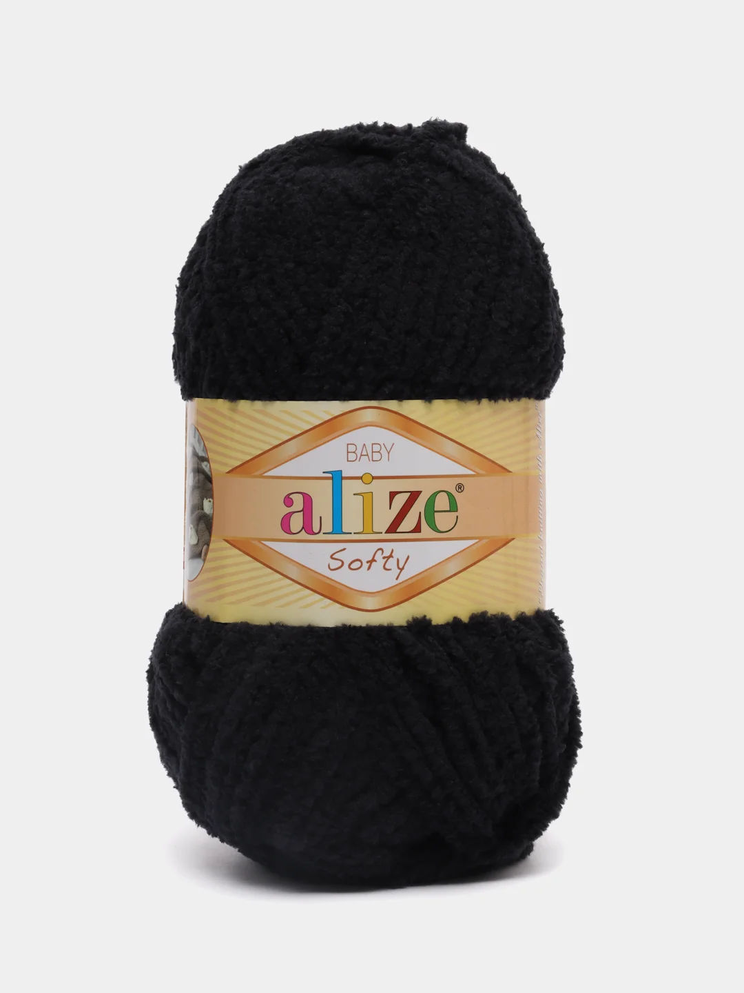 Черный пряжа Alize Softy (Ализе Софти)