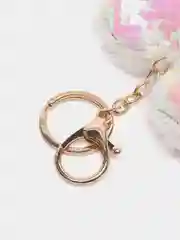 Белый брелок для ключей, Брелок меховой, с паетками, брелок на рюкзак