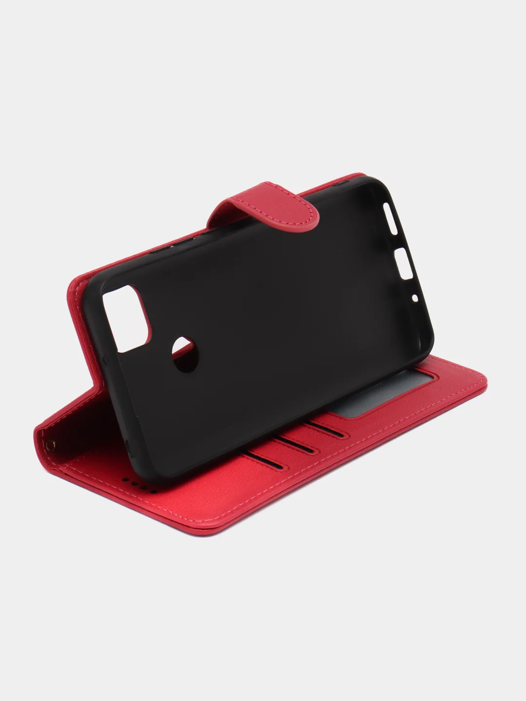 Фуксия чехол-книжка для Xiaomi Redmi 9C (Редми 9С), кожаный PU