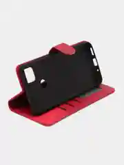 Фуксия чехол-книжка для Xiaomi Redmi 9C (Редми 9С), кожаный PU