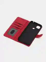 Фуксия чехол-книжка для Xiaomi Redmi 9C (Редми 9С), кожаный PU