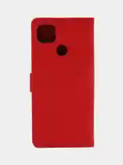 Алый чехол-книжка для Xiaomi Redmi 9C (Редми 9С), кожаный PU