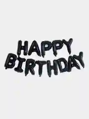Черный воздушных шары Happy Birthday