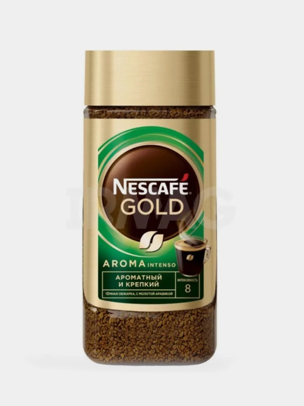 Кофе растворимый Nescafe Gold Арома сублимированный с добав. молотого, стекл.банка, 170 г