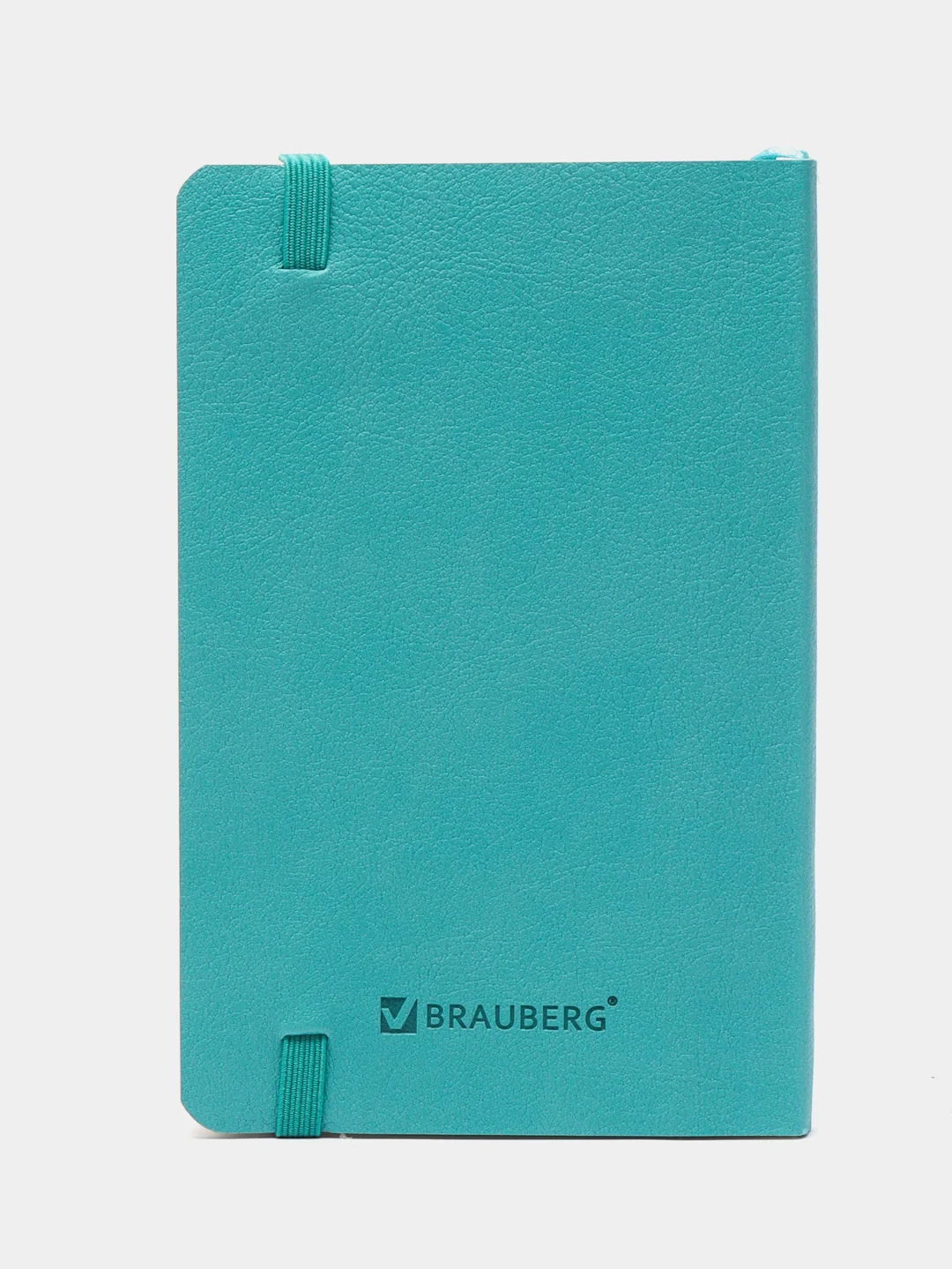 Блокнот BRAUBERG ULTRA, А6, клетка, бирюзовый, под кожу, 80 г/м2, 96 листов