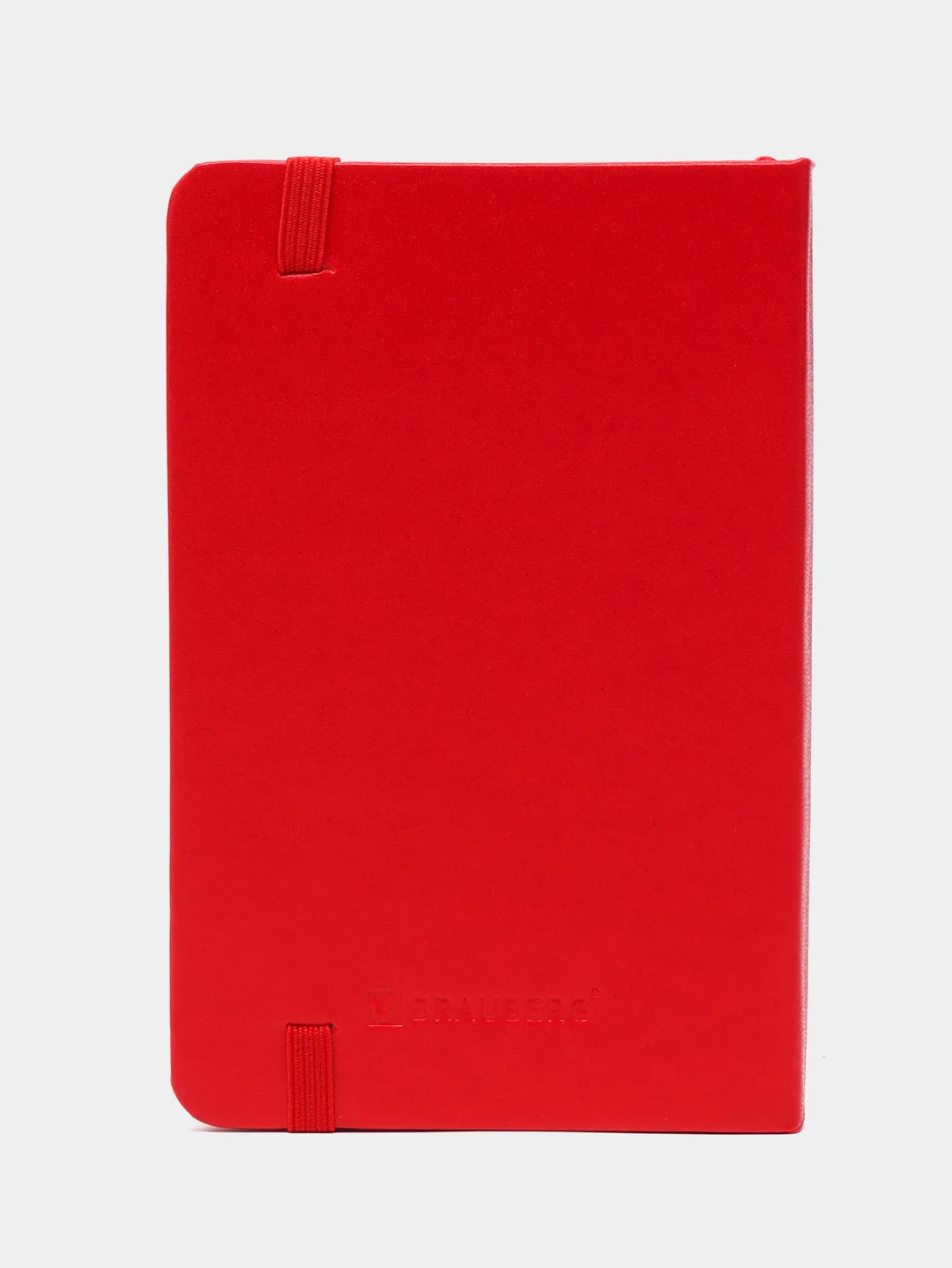 Блокнот BRAUBERG ULTRA А6, клетка, красный, балакрон, 80г/м2, 96 листов