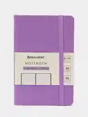 Блокнот малый формат, 91 х 140 мм BRAUBERG ULTRA, А6, под кожу, 80 г/м2, 96 л, сиреневый