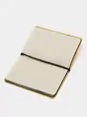 Блокнот Brauberg "Metropolis Mix", в клетку, желтый, А6, 100 x 150 мм, под кожу, 80 листов