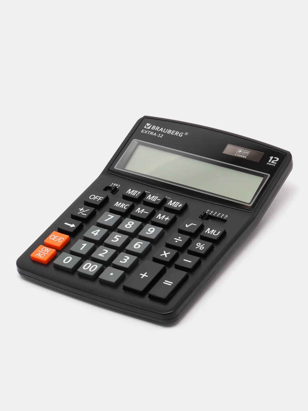 Калькулятор настольный BRAUBERG EXTRA-12-BK, 206 x 155 мм, 12 разрядов, черный