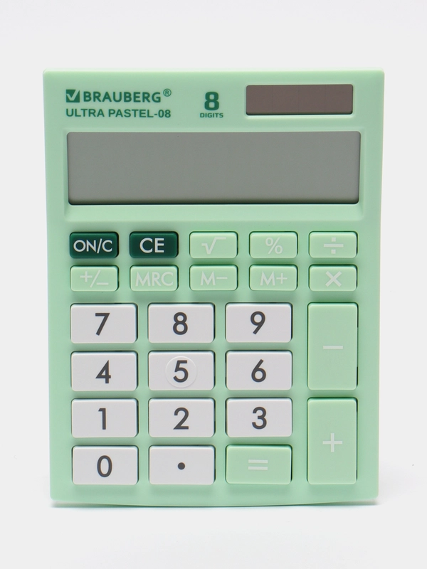 Калькулятор настольный BRAUBERG ULTRA PASTEL-08-LG, компактный, 154 x 115 мм