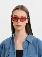 Красный трендовые солнцезащитные очки унисекс