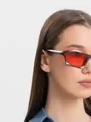 Красный трендовые солнцезащитные очки унисекс