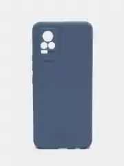 Синий меланж силиконовый чехол для Vivo V21e (Виво В21Е) с защитой камеры