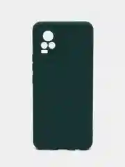 Тёмно-зелёный силиконовый чехол для Vivo V21e (Виво В21Е) с защитой камеры