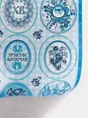 Голубой наклейки для яиц "Пасха"