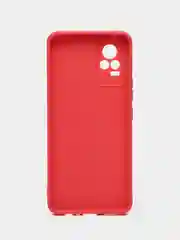 Коралловый силиконовый чехол для Vivo V21e (Виво В21Е) с защитой камеры