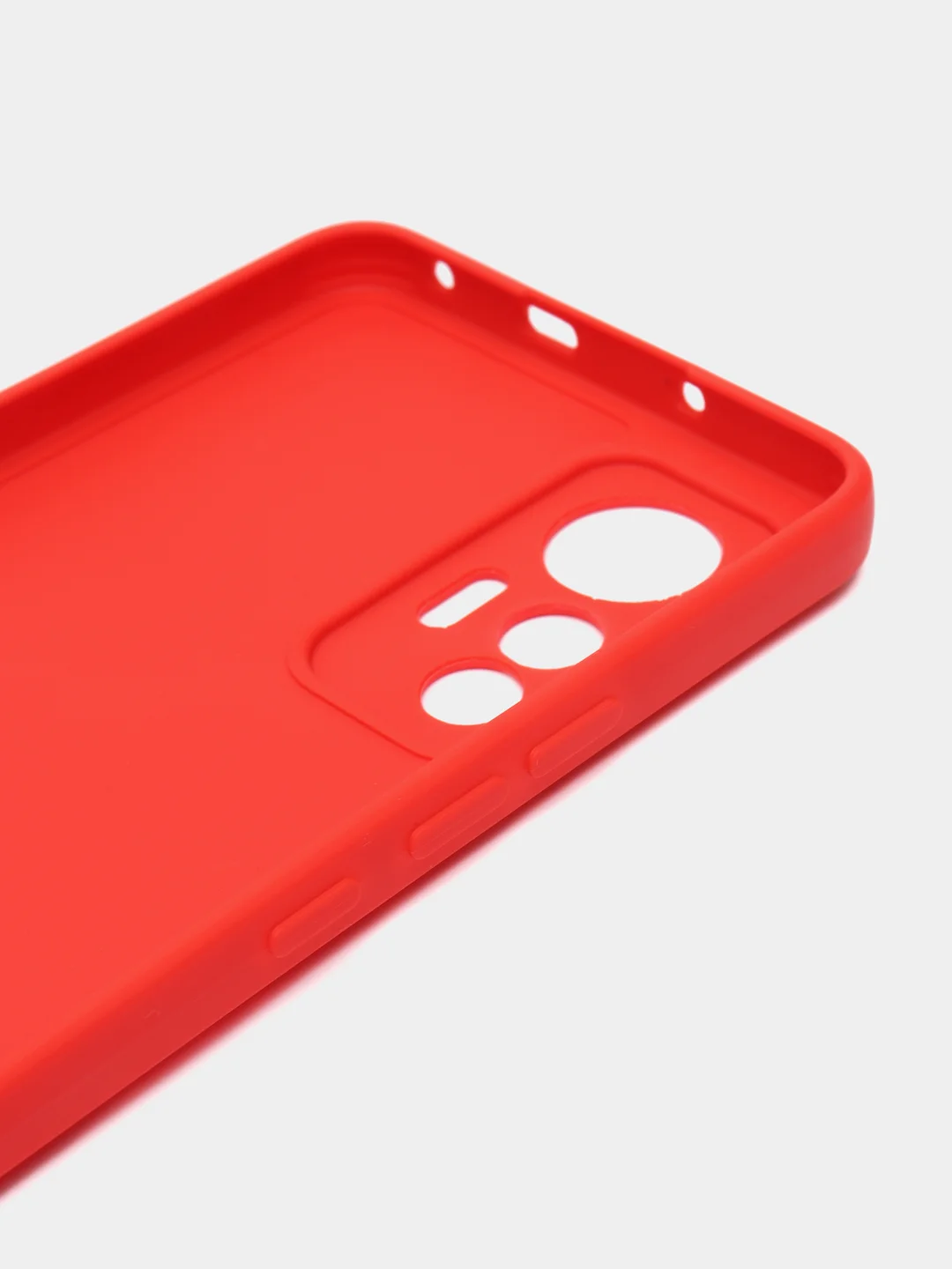 Красный силиконовый чехол для Xiaomi 12 Lite (Сяоми 12 Лайт), прозрачный