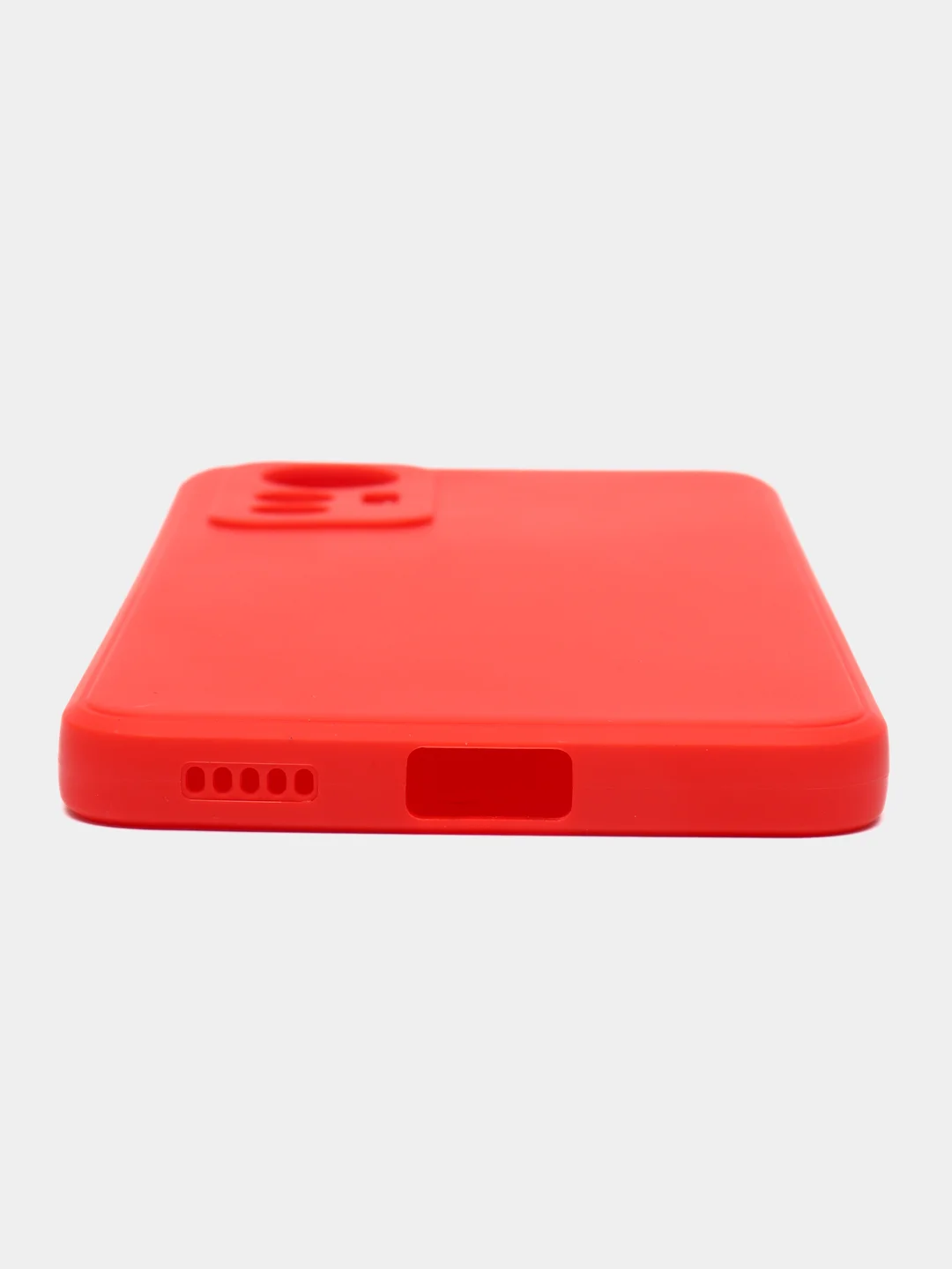 Красный силиконовый чехол для Xiaomi 12 Lite (Сяоми 12 Лайт), прозрачный
