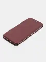 Багровый чехол-книжка для Tecno Spark 8C / Spark Go 2022 (Техно Спарк 8С / Спарк Го 2022)
