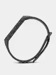 Серый меланж ремешок для Xiaomi Mi Band 5, 6, силиконовый, с принтом