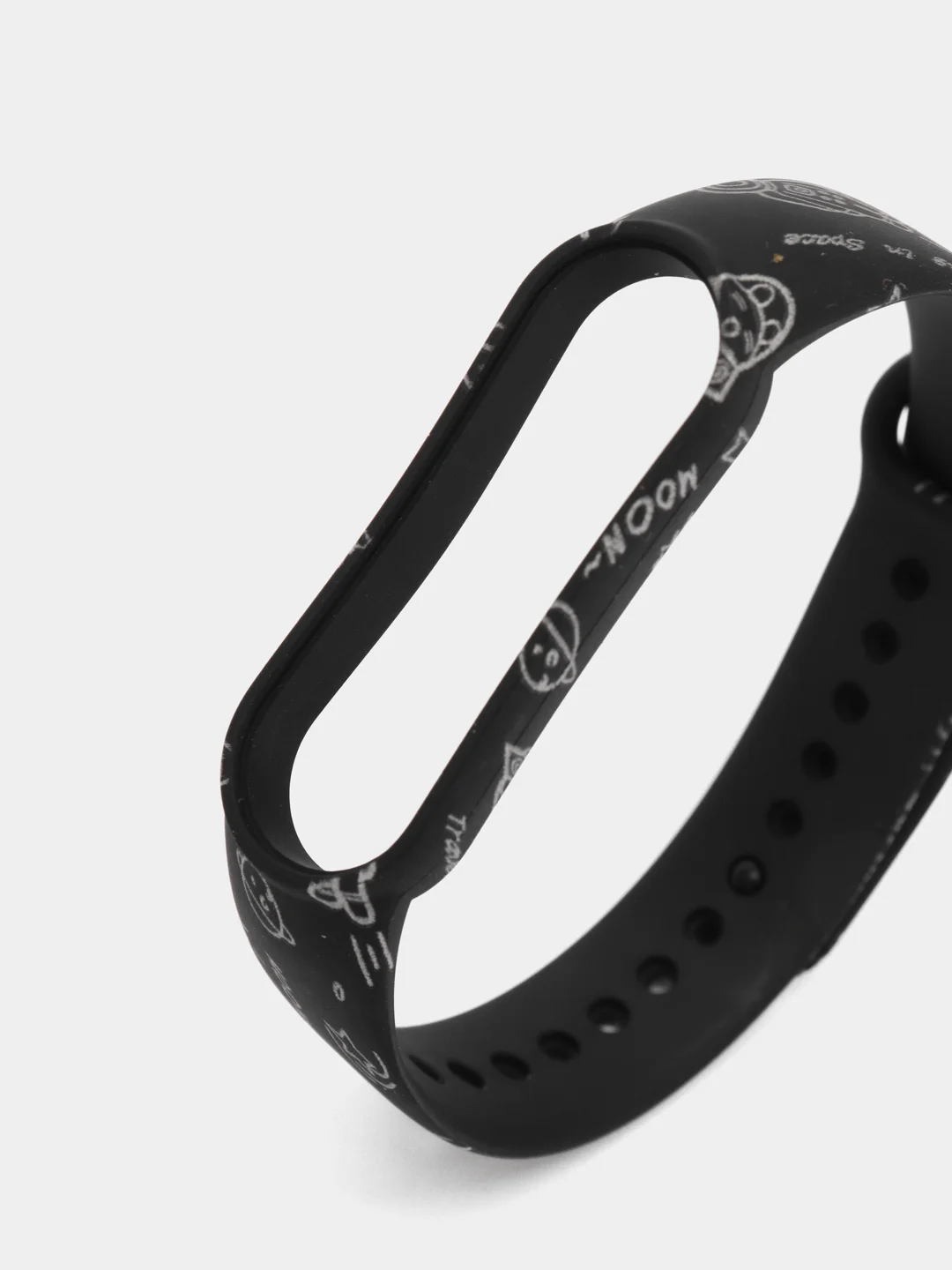Хром ремешок для Xiaomi Mi Band 5, 6, силиконовый, с принтом