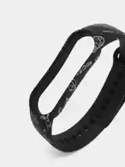 Хром ремешок для Xiaomi Mi Band 5, 6, силиконовый, с принтом