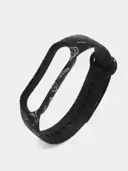 Хром ремешок для Xiaomi Mi Band 5, 6, силиконовый, с принтом