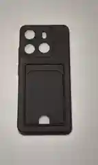 Черный чехол TECNO SPARK GO 2023 / TECNO POP 7 PRO , защита камеры и карман для пластиковой карты