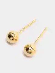 Серьги-гвоздики, с позолотой 18k
