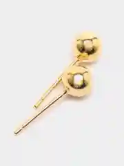 Серьги-гвоздики, с позолотой 18k