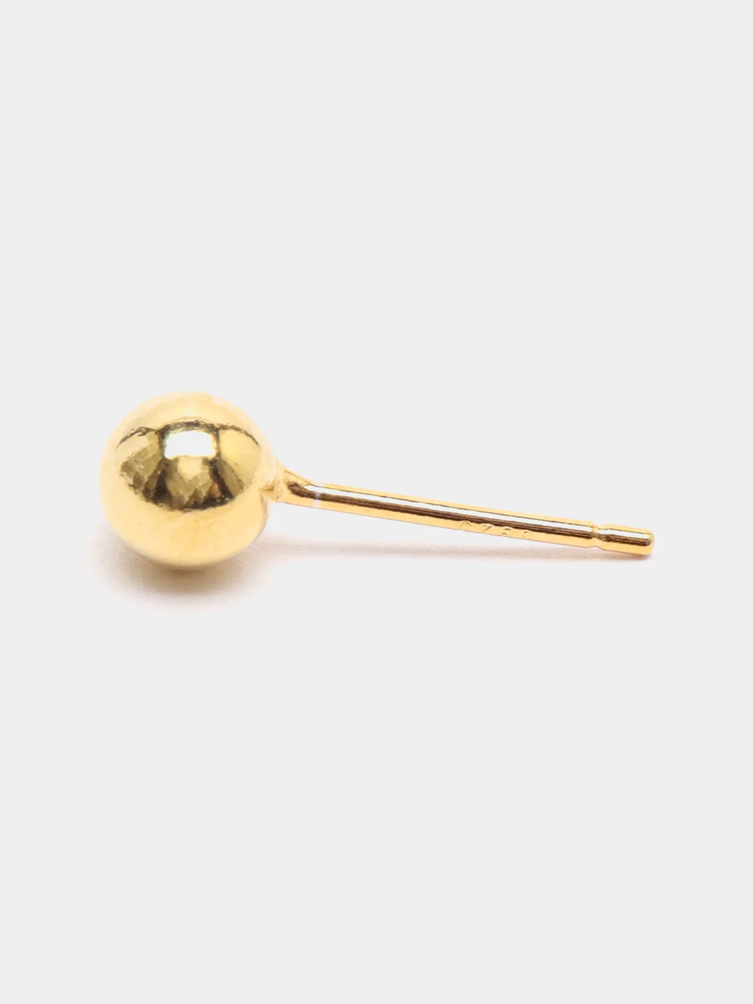 Серьги-гвоздики, с позолотой 18k