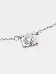 Серебряная цепочка с кулоном "Селфи", 925 проба