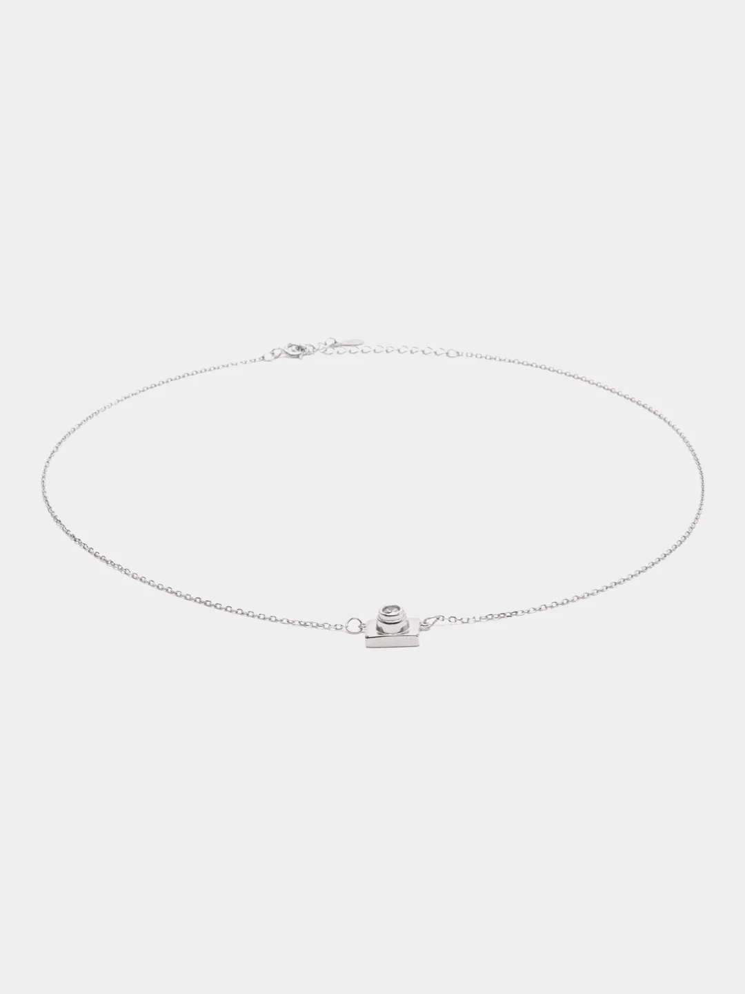 Серебряная цепочка с кулоном "Селфи", 925 проба