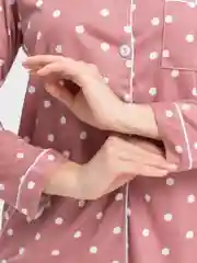 Коралловый меланж пижама женская: рубашка и брюки