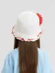 Белый шляпа для девочек, летняя